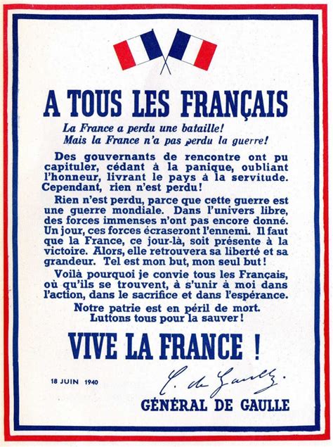 Le général de gaulle, encore inconnu des français, s'adresse à ses compatriotes pour la première fois. 18 juin appel du Général de Gaulle - Grainville-la-Teinturière