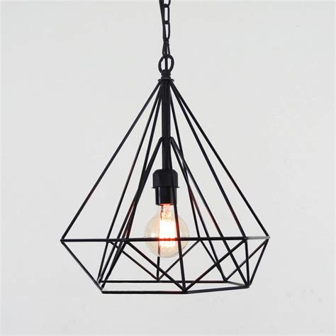 Malaina wood modern geometric pendant light lighting singapore. Geometric Diamond Wire Cage Pendant Light : Tudo&Co - Tudo ...