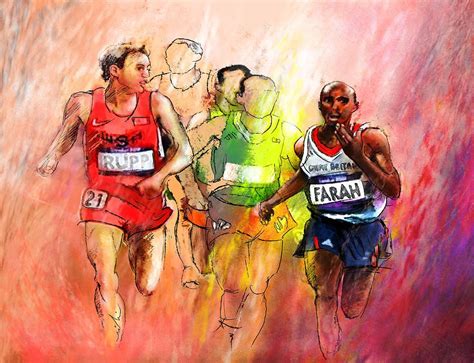 Olympics 10000m Run 01 By Miki De Goodaboom Running Art Sports