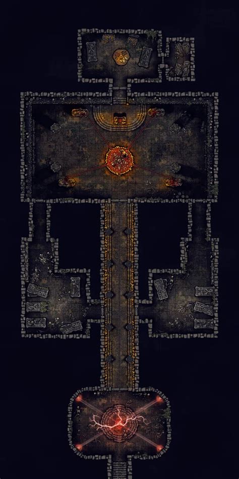 Battlemap Necromancer Ritual Dungeon Fantasymaps Dnd Dragons