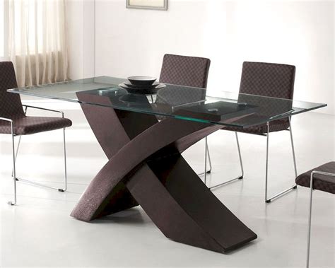 modern glass top dining table Beatrice modern glass top dining table 44dbeat