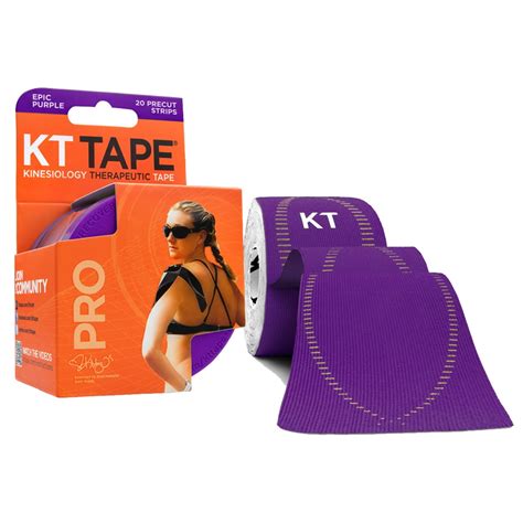 Kt Tape Pro Synthetic Elastic Kinesiology 20 Pre Cut 10 Inch Strips