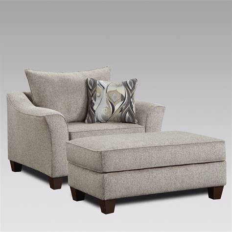 Roundhill Furniture Camero Contemporary Fabric Accent Chair And Ottoman