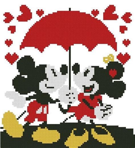 Share your software created cross stitch patterns! free cross stich pattern minnie mouse my baptism. Mickey and Minnie Cross Stitch Pattern Disney Counted ...