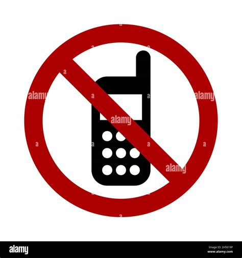 No Phone Call Or Using Mobile Phone Is Not Allowed Warning Sign Icon
