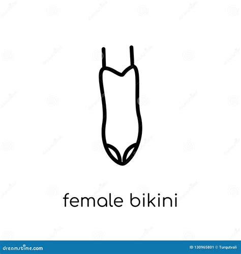 Female Bikini Piece Icon Trendy Female Bikini Piece Logo Concept On White Background From