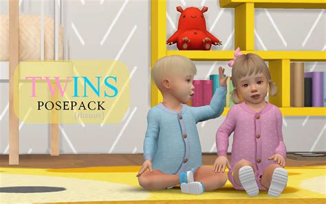 Twins Pose Pack By Rebekhanasims Sims 4 Toddler Sims 4 Cc Kids