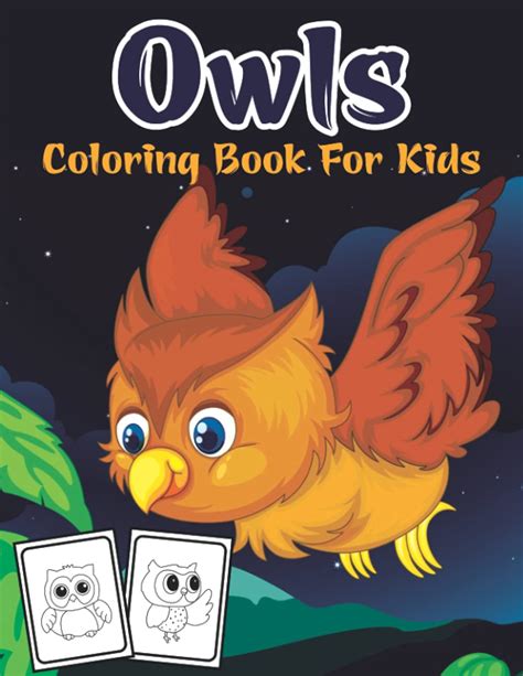Owls Coloring Book For Kids Cute Owl Designs To Color For Girls Boys