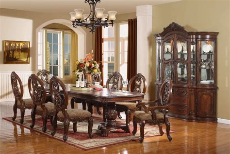 The stackable bistro style chairs feature curved backs. The Elegant Double Pedestal Table Dining Room Collection ...