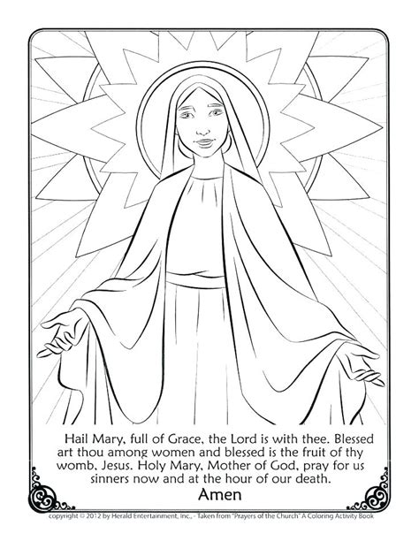 Mary And Jesus Coloring Page At Free Printable