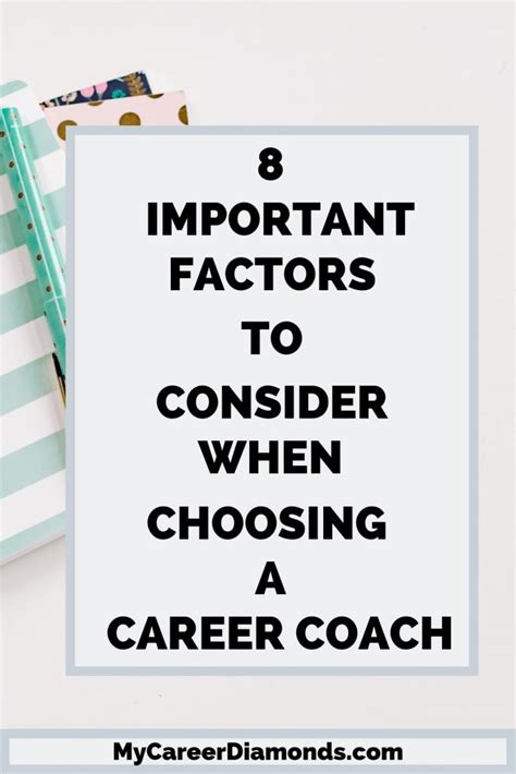 8 Important Factors To Consider When Choosing A Career Coach My