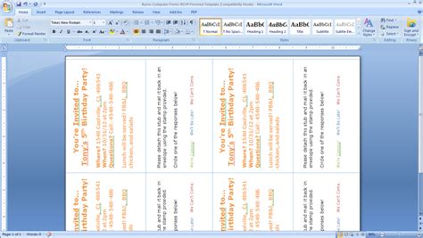 By default, word will print the cards in portrait. How To Print Your Own RSVP Cards - Burris Computer Forms