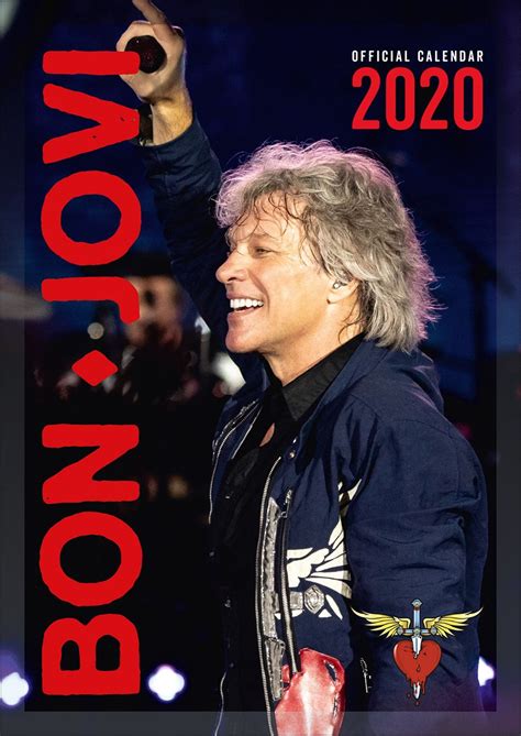 Bon Jovi 2020 A3 Wall Calendar Bon Jovi Jon Bon Jovi Bon Jovi Pictures