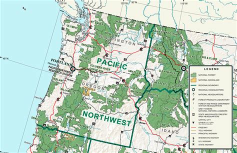 Printable Map Of Pacific Northwest Printable Map Of The United States