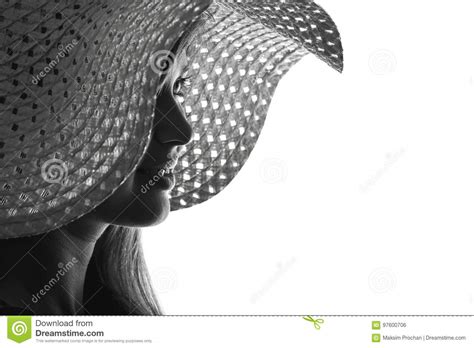 Silhouette Of A Woman In A Hat Stock Photo Image Of People Icon