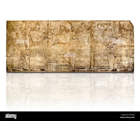 Panel De Socorro De La Escultura Asiria Del Rey Ashurnaspiral Ii