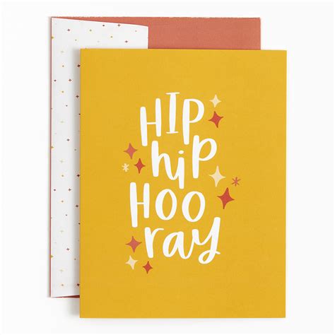 Wholesaleinkedbrands Hip Hip Hooray Greeting Card