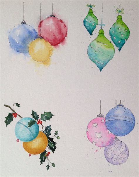 Ideas For Watercolour Christmas Cards Trawled From Around The Net And