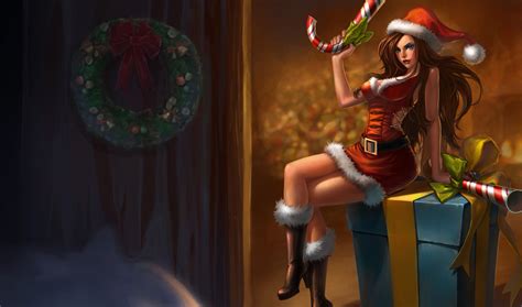 Candy Cane Miss Fortune Skin League Of Legends Wallpapers