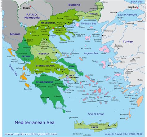 Greece Map Greek Islands Map Island Map Greece Islands Crete Island