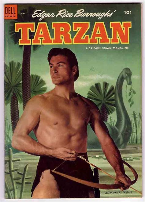 Tarzan Comic Books Tarzan 45 Dell Comic Book Dinosaur Cover 1953 Dell Comic Comic Books