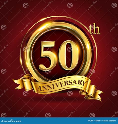 Celebrating 50th Golden Anniversary Design Logo Of Anniversary