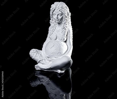 Doll Which Resembles A Pregnant Girl Wooden Or Plaster Sculpture Of A