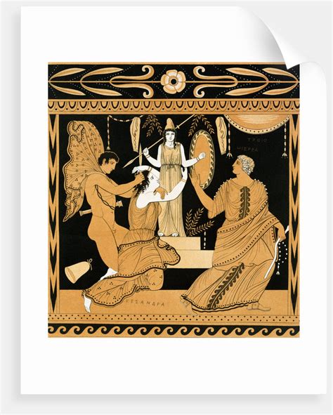 19th Century Greek Vase Illustration Of Cassandra With Apollo And