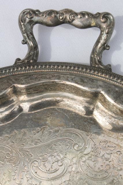 $3,300 usd, category stunning vintage or antique cairoware mamluk revival tray. antique vintage silver tray, 1875 Rockford silver plate ...