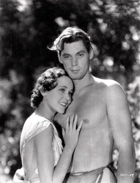 Maureen O Sullivan And Johnny Weismuller From The Tarzan Movies 1934 Tarzan Movie Classic