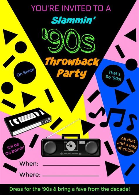 How To Throw The Perfect 90s Throwback Party 90s Theme Party Throwback Party 90s Theme