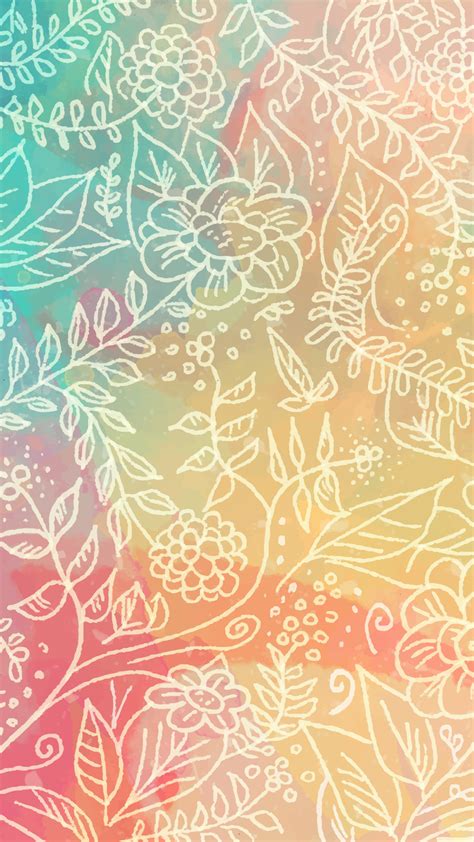 How to draw a complex flower. Hand Drawn Flowers 1080 x 1920 HD Phone Wallpaper ...5511