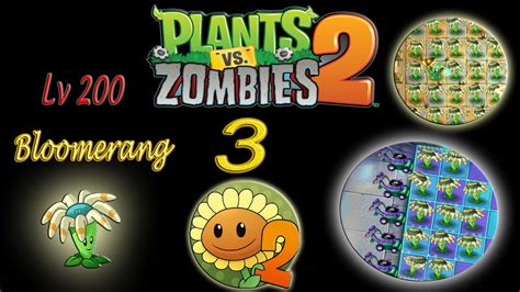 Plants Vs Zombies 2 Bloomerang Lv 200 Vs 999999 Zombies Youtube