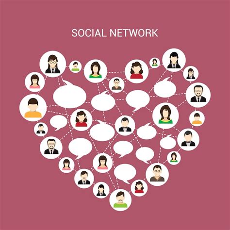 Premium Vector Social Network Heart
