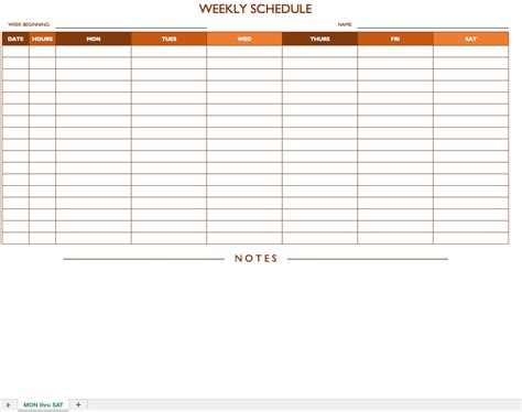 Employee Work Schedule Spreadsheet — Db