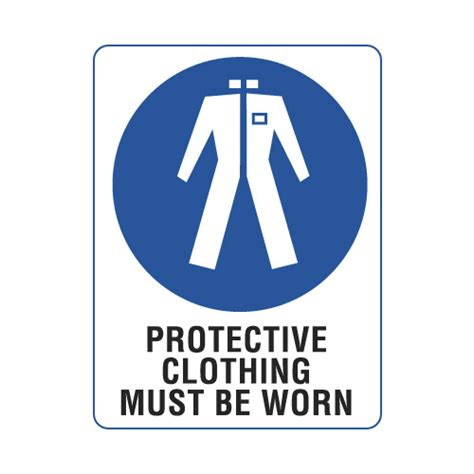 protective clothing must be worn sign tuffa products