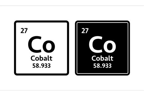 Cobalt Symbol Chemical Element Graphic By Dg Studio · Creative Fabrica