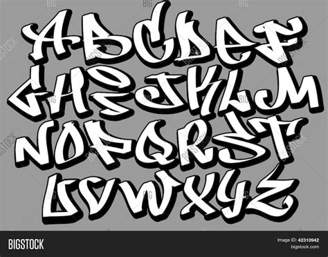Graffiti Font Alphabet Letters Vector And Photo Bigstock