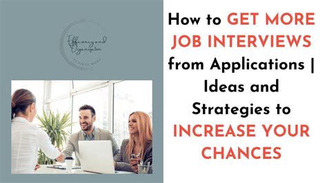 How To Get More Job Interviews From Applications Ideas And Strategies