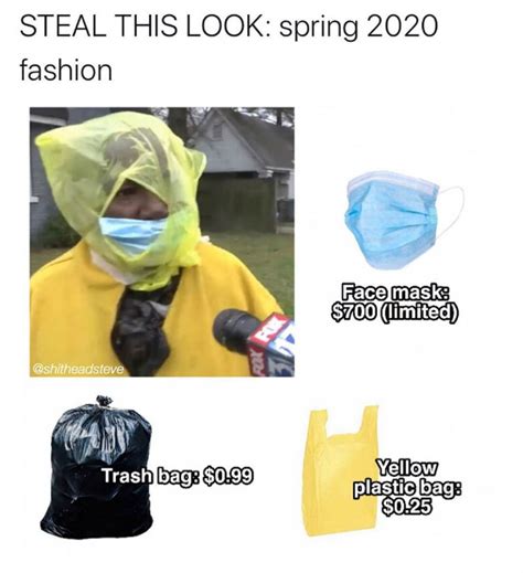 Whether working from home or temporarily furloughed, many people are finding that the whole quarantine thing got pretty testing and coronavirus vaccination memes. Steal This Look Spring 2020 Fashion Corona Virus Meme ...