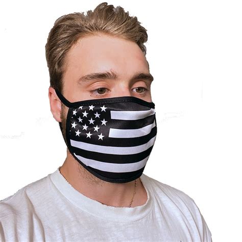 Distressed Look American Flag Mask Color Bubba Wallace Face Etsy