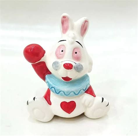Disney Alice In Wonderland White Rabbit Ceramic Porcelain Figure Toy Decorative 1999 Picclick