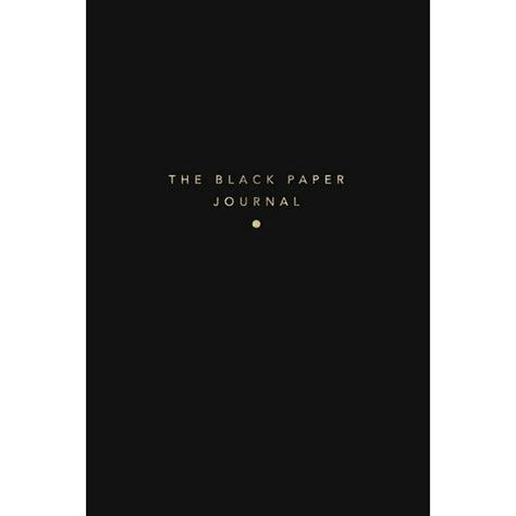 Black Notebooks The Black Paper Journal 1 Paperback