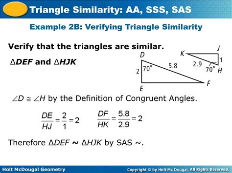 Ppt Triangle Similarity Aa Sss Sas Powerpoint Presentation Free