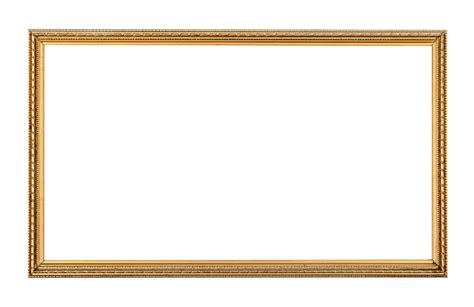 Rectangle Antique Gold Frame Isolated On The White Backgroundrectangle