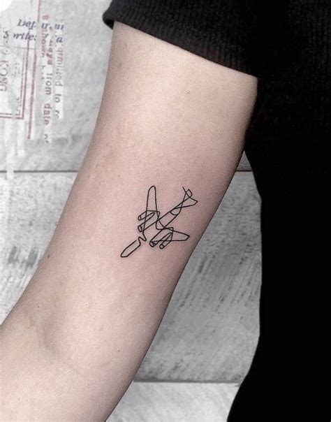 Discover 71 Outline Airplane Tattoo Latest Incdgdbentre
