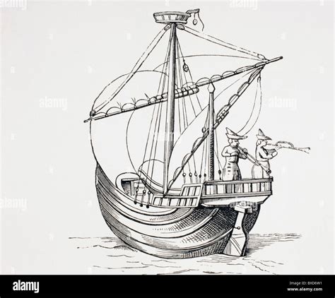 A 15th Century Sailing Ship Stock Photo Alamy