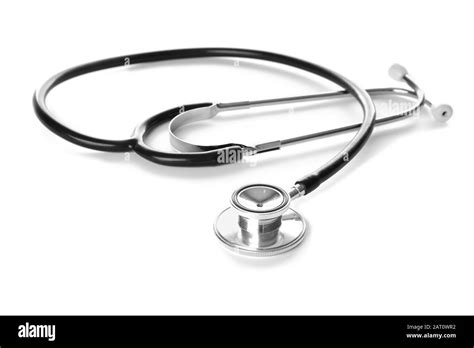 Modern Stethoscope On White Background Stock Photo Alamy