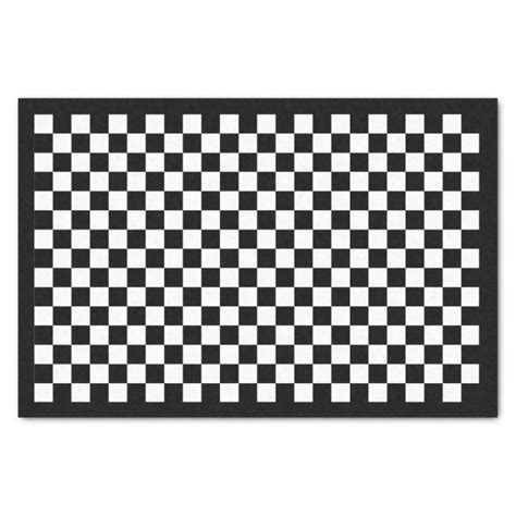 Custom Color Blackwhite Checkerboard Check Party Tissue Paper Zazzle