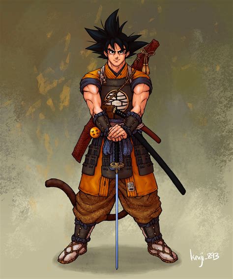 Use of these materials are allowed under the fair use clause of the copyright law. Dragon Ball : Dessin Son Goku en samurai par Guillem Daudén